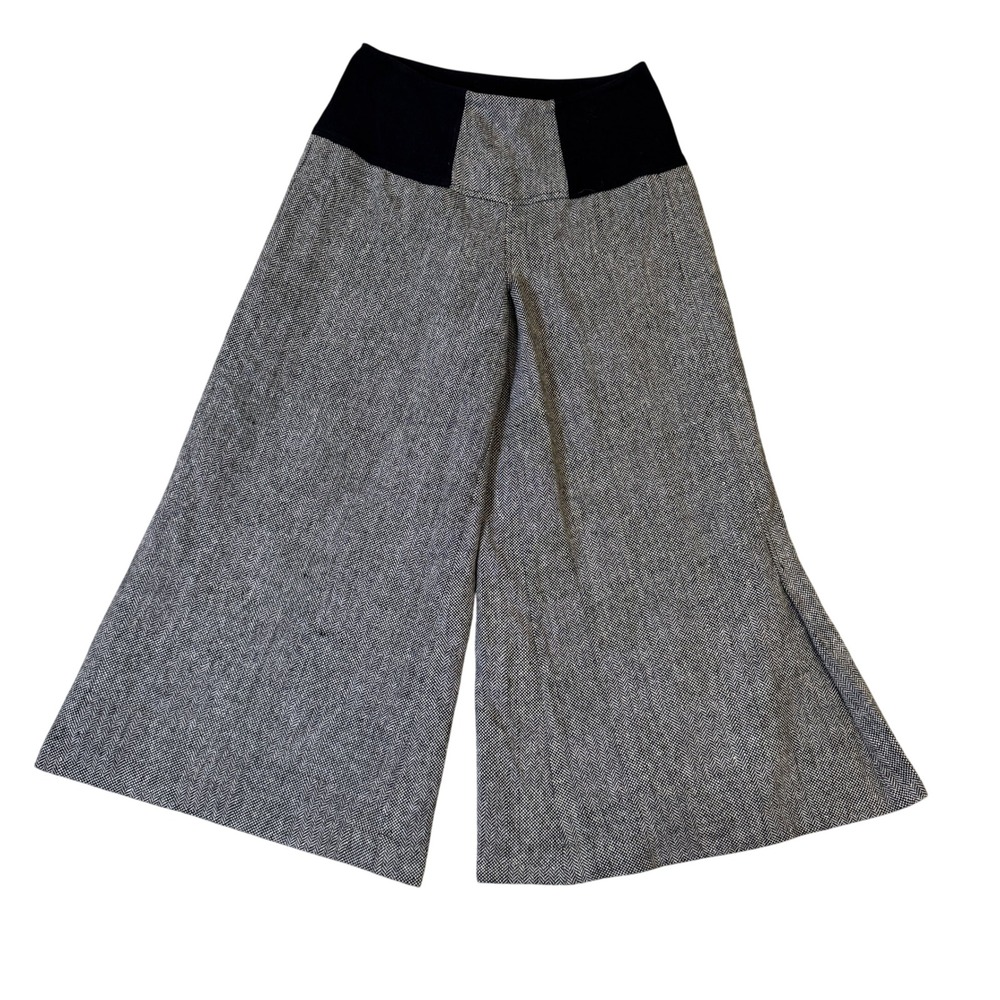 Annie 50 Theatre Pants Herringbone Wide Leg Cropped Pants Wool Blend S Canada
